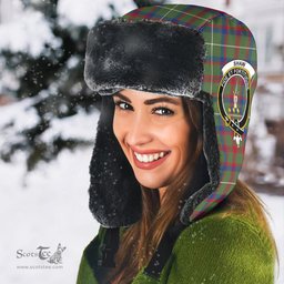 Scottish Shaw Green Modern Clans Tartan Trapper Hat - Crest Classic Scottish Plaid Tartan Plaid