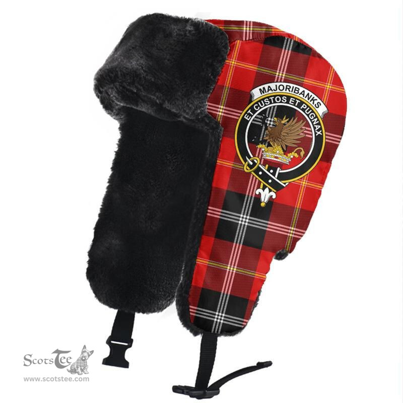 Scottish Marjoribanks Clans Tartan Trapper Hat - Crest Classic Scottish Plaid Tartan Plaid