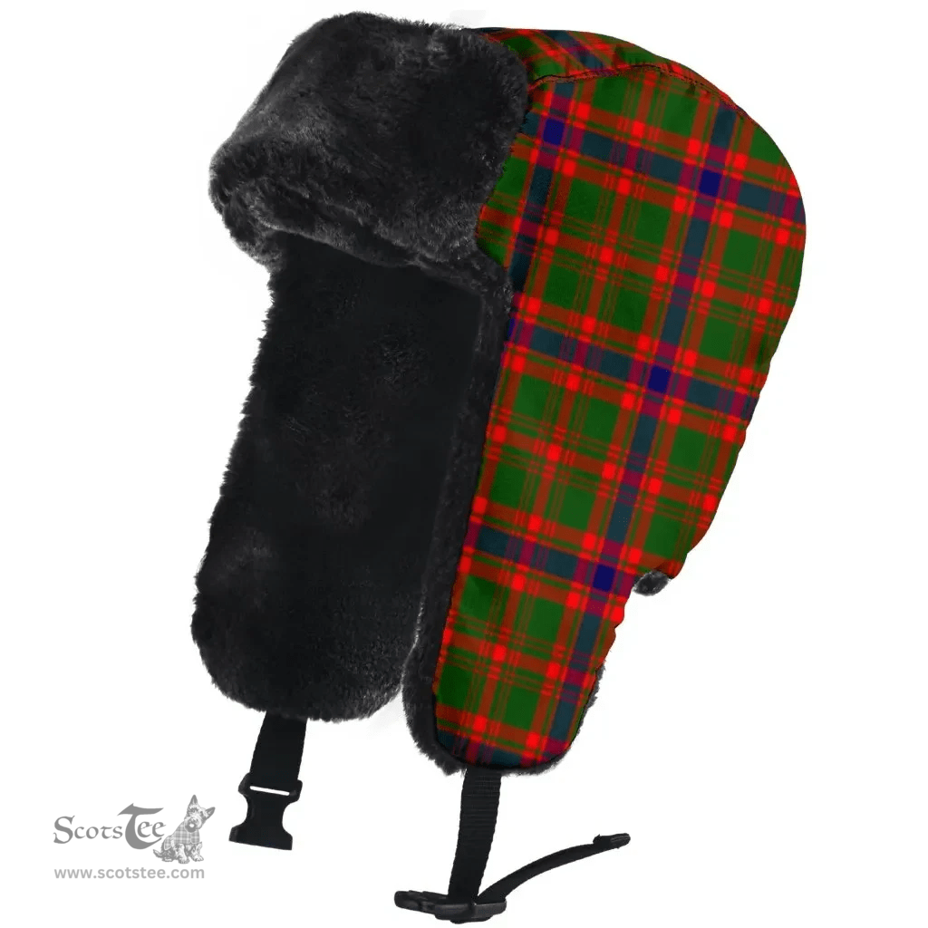 Scottish Kinninmont Clan Tartan Trapper Hat - Classic Scottish Plaid Tartan Plaid