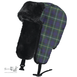 Scottish Campbell of Cawdor Modern Clan Tartan Trapper Hat - Classic Scottish Plaid Tartan Plaid