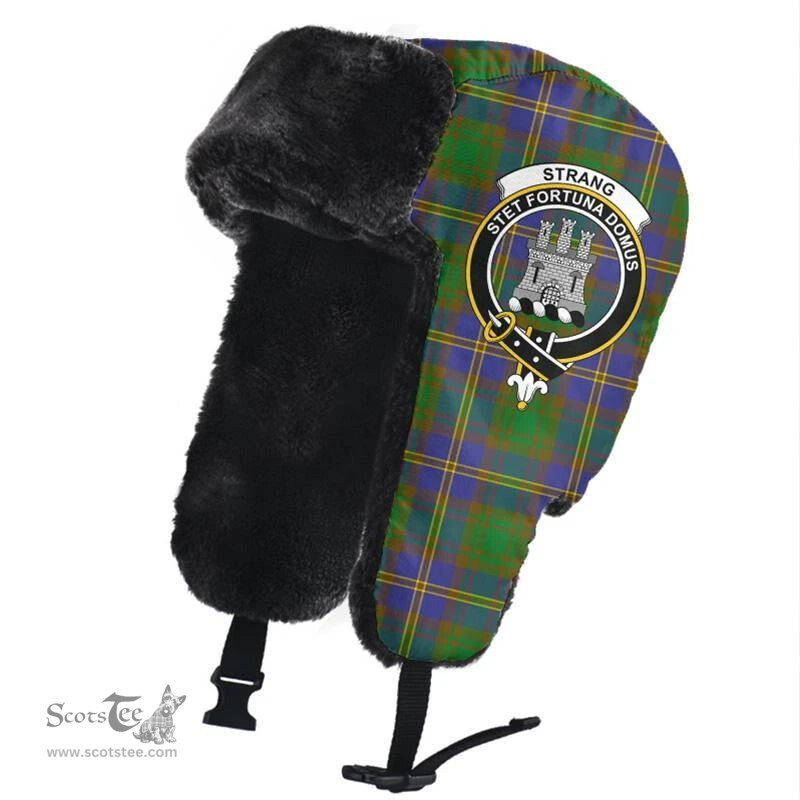 Scottish Strange of Balkaskie Clans Tartan Trapper Hat - Crest Classic Scottish Plaid Tartan Plaid