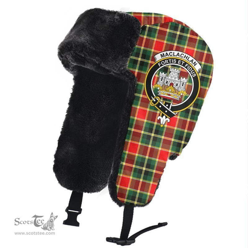 Scottish MacLachlan Hunting Modern Clans Tartan Trapper Hat - Crest Classic Scottish Plaid Tartan Plaid