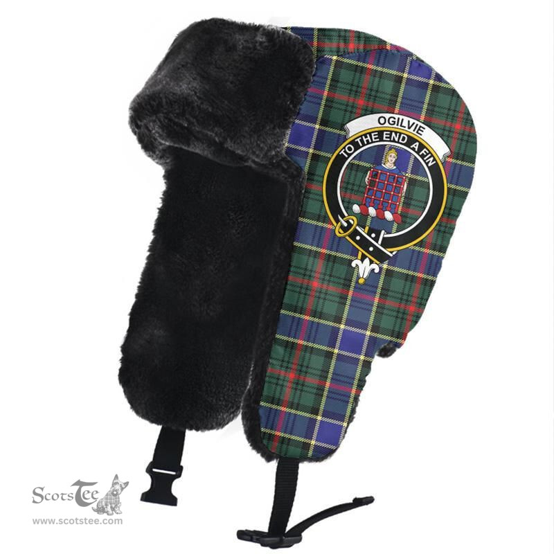 Scottish Ogilvie Hunting Modern Clans Tartan Trapper Hat - Crest Classic Scottish Plaid Tartan Plaid