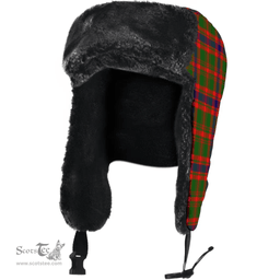 Scottish Kinninmont Clan Tartan Trapper Hat - Classic Scottish Plaid Tartan Plaid