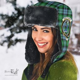 Scottish Arbuthnot Ancient Clans Tartan Trapper Hat - Crest Classic Scottish Plaid Tartan Plaid