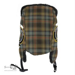 Scottish Stewart Hunting Weathered Clans Tartan Trapper Hat - Crest Classic Scottish Plaid Tartan Plaid