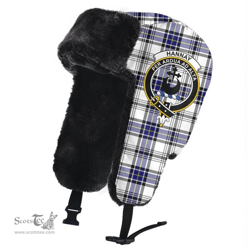 Scottish Hannay Modern Clans Tartan Trapper Hat - Crest Classic Scottish Plaid Tartan Plaid