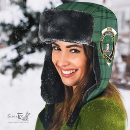 Scottish Ross Hunting Ancient Clans Tartan Trapper Hat - Crest Classic Scottish Plaid Tartan Plaid