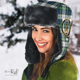 Scottish Gordon Dress Ancient Clans Tartan Trapper Hat - Crest Classic Scottish Plaid Tartan Plaid
