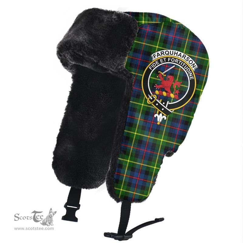 Scottish Farquharson Modern Clans Tartan Trapper Hat - Crest Classic Scottish Plaid Tartan Plaid