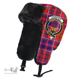 Scottish Cameron of Lochiel Modern Clans Tartan Trapper Hat - Crest Classic Scottish Plaid Tartan Plaid