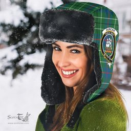 Scottish Duncan Ancient Clans Tartan Trapper Hat - Crest Classic Scottish Plaid Tartan Plaid