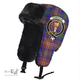 Scottish Chisholm Hunting Modern Clans Tartan Trapper Hat - Crest Classic Scottish Plaid Tartan Plaid