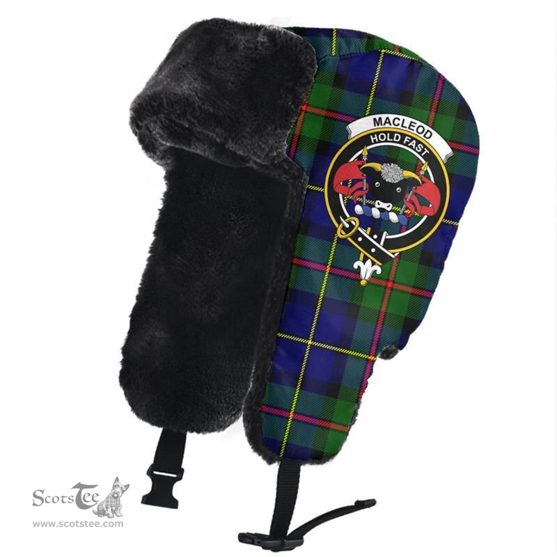 Scottish MacLeod of Harris Modern Clans Tartan Trapper Hat - Crest Classic Scottish Plaid Tartan Plaid