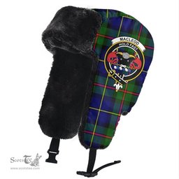 Scottish MacLeod of Harris Modern Clans Tartan Trapper Hat - Crest Classic Scottish Plaid Tartan Plaid