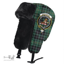 Scottish MacAulay Hunting Ancient Clans Tartan Trapper Hat - Crest Classic Scottish Plaid Tartan Plaid