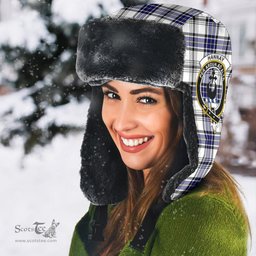 Scottish Hannay Modern Clans Tartan Trapper Hat - Crest Classic Scottish Plaid Tartan Plaid