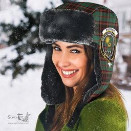 Scottish Buchan Modern Clans Tartan Trapper Hat - Crest Classic Scottish Plaid Tartan Plaid