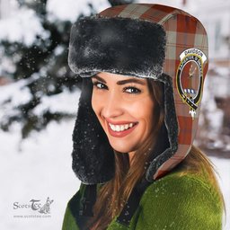 Scottish Davidson Dress Dancers Clans Tartan Trapper Hat - Crest Classic Scottish Plaid Tartan Plaid