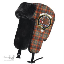 Scottish Innes Ancient Clans Tartan Trapper Hat - Crest Classic Scottish Plaid Tartan Plaid