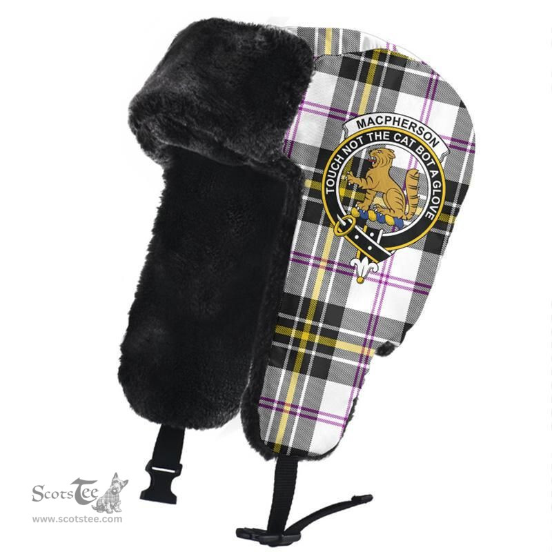Scottish MacPherson Dress Modern Clans Tartan Trapper Hat - Crest Classic Scottish Plaid Tartan Plaid