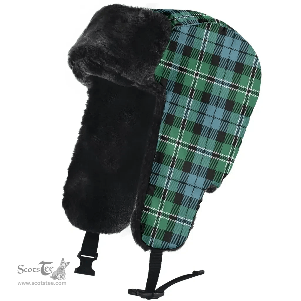 Scottish Melville Clan Tartan Trapper Hat - Classic Success Scottish Plaid Tartan Plaid