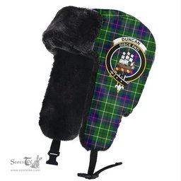 Scottish Duncan Modern Clans Tartan Trapper Hat - Crest Classic Scottish Plaid Tartan Plaid