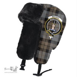 Scottish MacKay Weathered Clans Tartan Trapper Hat - Crest Classic Scottish Plaid Tartan Plaid