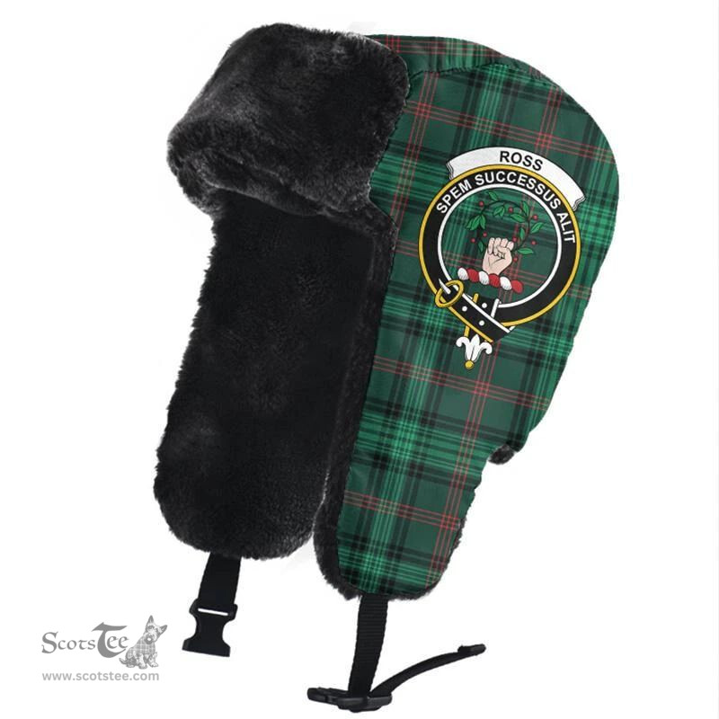 Scottish Ross Hunting Modern Clans Tartan Trapper Hat - Crest Classic Scottish Plaid Tartan Plaid