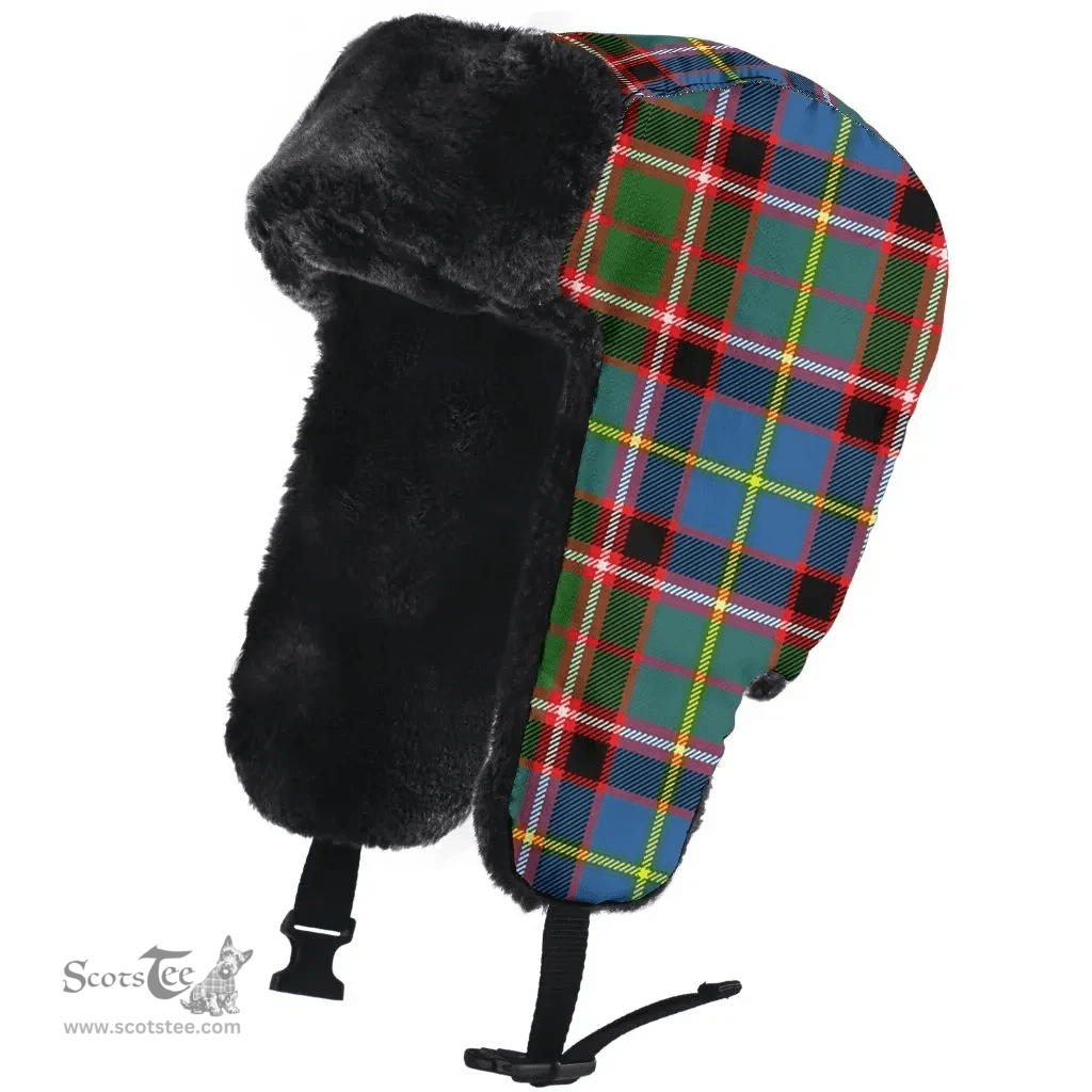 Scottish Stirling (of Keir) Clan Tartan Trapper Hat - Classic Scottish Plaid Tartan Plaid