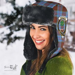 Scottish Anderson Modern Clans Tartan Trapper Hat - Crest Classic Scottish Plaid Tartan Plaid