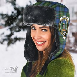 Scottish MacLaren Ancient Clans Tartan Trapper Hat - Crest Classic Scottish Plaid Tartan Plaid