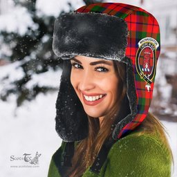 Scottish MacNaughton Modern Clans Tartan Trapper Hat - Crest Classic Scottish Plaid Tartan Plaid