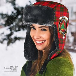 Scottish Grant Modern Clans Tartan Trapper Hat - Crest Classic Scottish Plaid Tartan Plaid