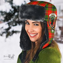 Scottish Turnbull Dress Clans Tartan Trapper Hat - Crest Classic Scottish Plaid Tartan Plaid