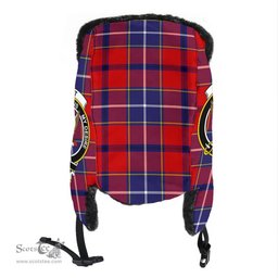 Scottish Wishart Dress Clans Tartan Trapper Hat - Crest Classic Scottish Plaid Tartan Plaid