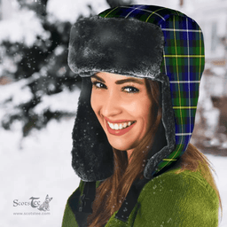 Scottish MacNeil of Barra Clan Tartan Trapper Hat - Classic Scottish Plaid Tartan Plaid