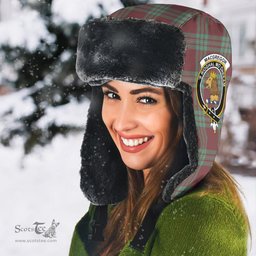 Scottish MacGregor Hunting Ancient Clans Tartan Trapper Hat - Crest Classic Scottish Plaid Tartan Plaid