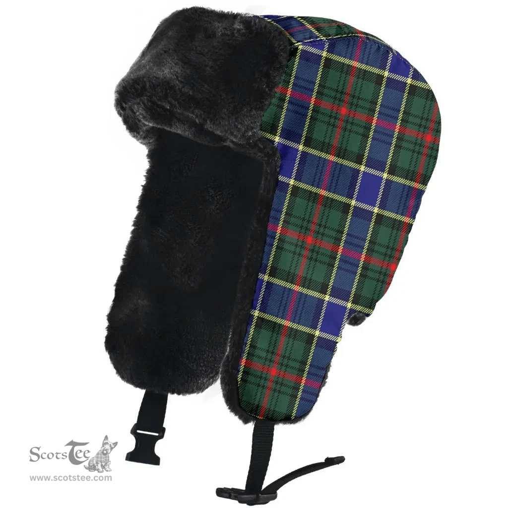 Scottish Ogilvie Hunting Modern Clan Tartan Trapper Hat - Classic Scottish Plaid Tartan Plaid