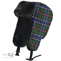 Scottish Ogilvie Hunting Modern Clan Tartan Trapper Hat - Classic Scottish Plaid Tartan Plaid