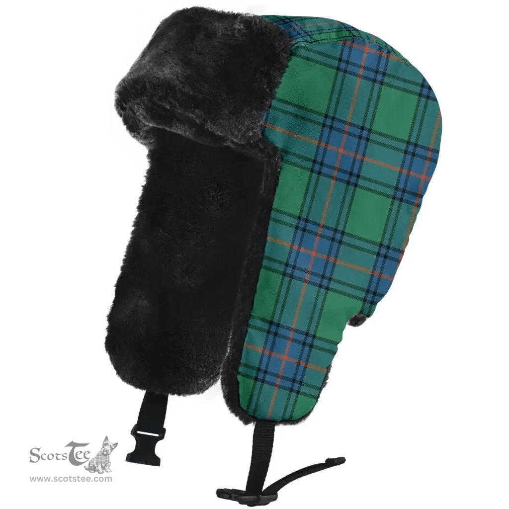 Scottish Shaw of Sauchie Clan Tartan Trapper Hat - Classic Scottish Plaid Tartan Plaid