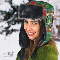 Scottish Muirhead Clans Tartan Trapper Hat - Crest Classic Scottish Plaid Tartan Plaid