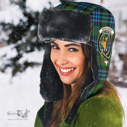 Scottish Newlands of Lauriston Clans Tartan Trapper Hat - Crest Classic Scottish Plaid Tartan Plaid