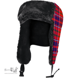 Scottish Cameron of Lochiel Clan Tartan Trapper Hat - Classic Scottish Plaid Tartan Plaid