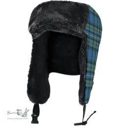 Scottish Robertson Hunting Ancient Clan Tartan Trapper Hat - Classic Scottish Plaid Tartan Plaid
