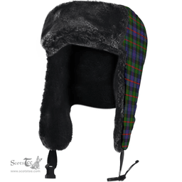 Scottish Murray of Atholl Modern Clan Tartan Trapper Hat - Classic Scottish Plaid Tartan Plaid