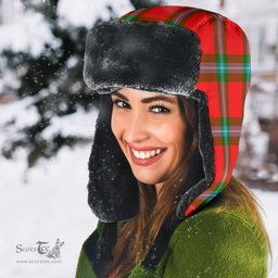 Scottish MacLaine of Loch Buie Clan Tartan Trapper Hat - Classic Scottish Plaid Tartan Plaid
