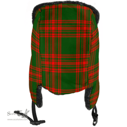 Scottish Menzies Green Modern Clan Tartan Trapper Hat - Classic Scottish Plaid Tartan Plaid