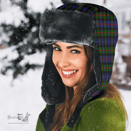 Scottish Murray of Atholl Modern Clan Tartan Trapper Hat - Classic Scottish Plaid Tartan Plaid