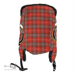 Scottish Fraser Weathered Clans Tartan Trapper Hat - Crest Classic Scottish Plaid Tartan Plaid
